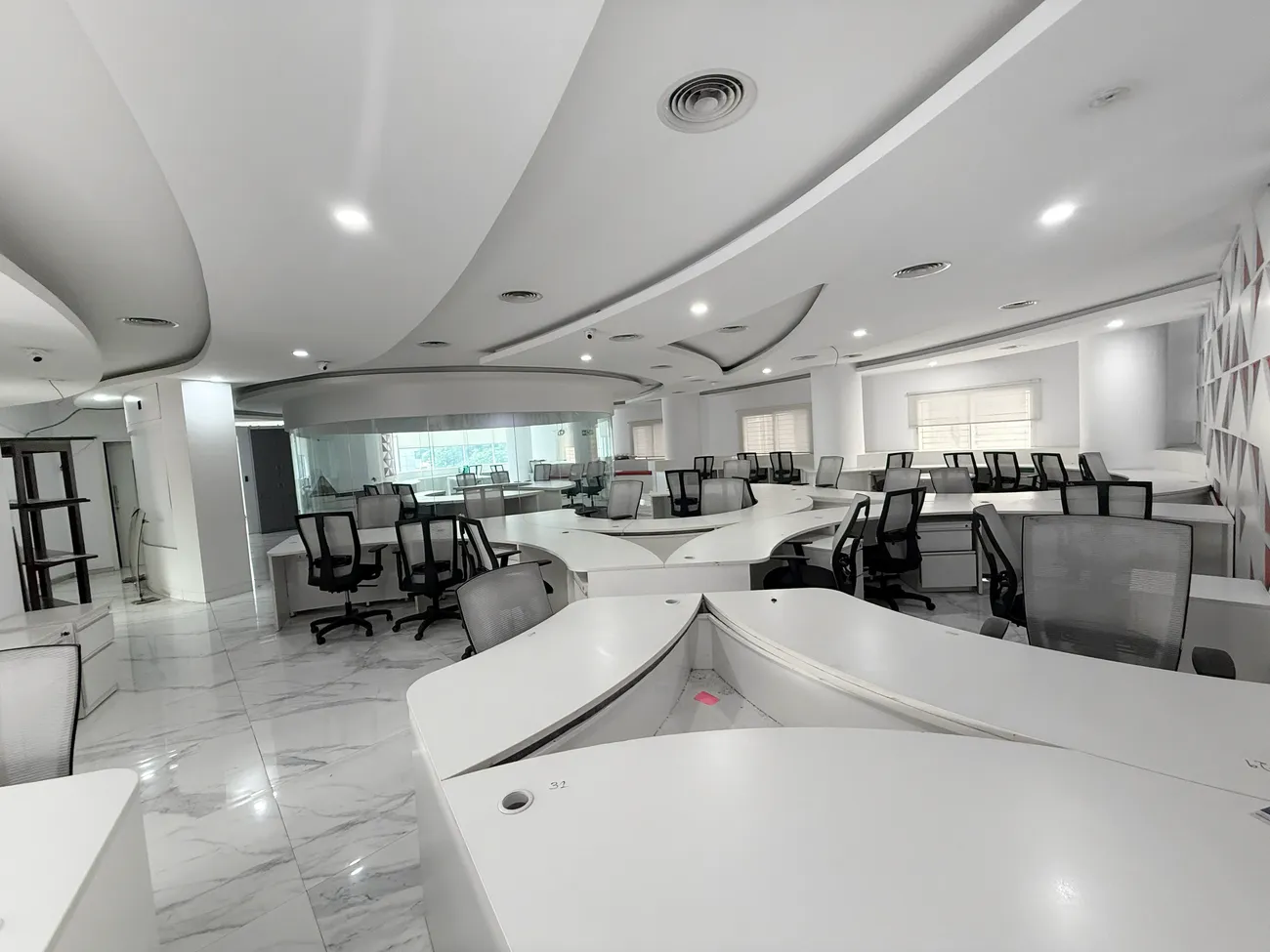 Open plan office floor