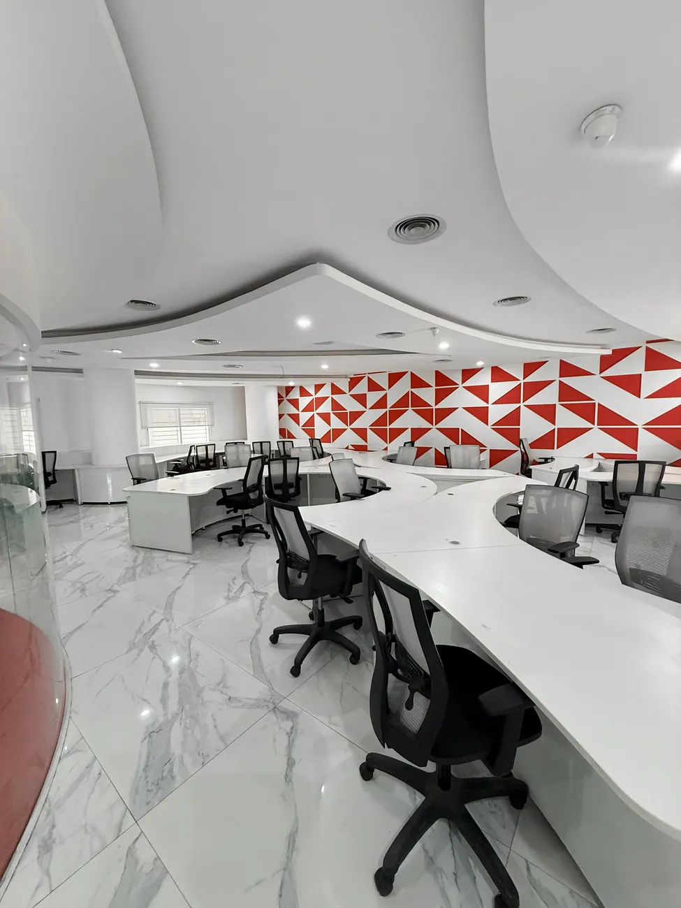 Shared workspace desks